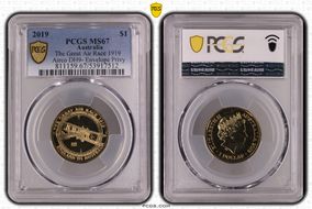 2019 $1 The Great Air Race 1919 Airco DH9- Envelope Privy MS67