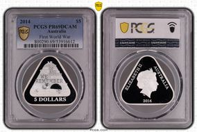 2014 $5 First World War PR69DCAM