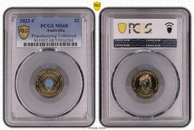 2022-C $2 Peacekeeping Colorized MS68