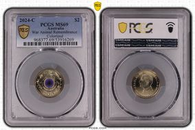 2024-C $2 War Animal Remembrance Colorized MS69