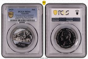 2025 50C Victoria H220 Colorized Australian Rail Heritage MS66