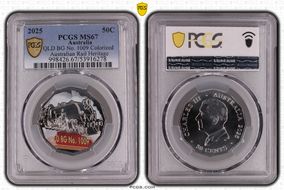 2025 50C QLD BG No. 1009 Colorized Australian Rail Heritage MS67