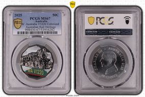 2025 50C W. Australia V1220 Colorized Australian Rail Heritage MS67