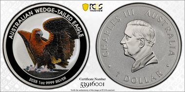 2025-P $1 Wedge-Tailed Eagle 1oz Ag Colorized MS69