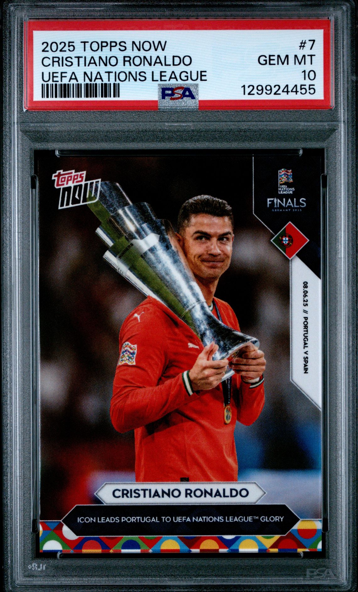 2025 Topps Now TOPPS NOW UEFA NATIONS LEAGUE #7 Cristiano Ronaldo front