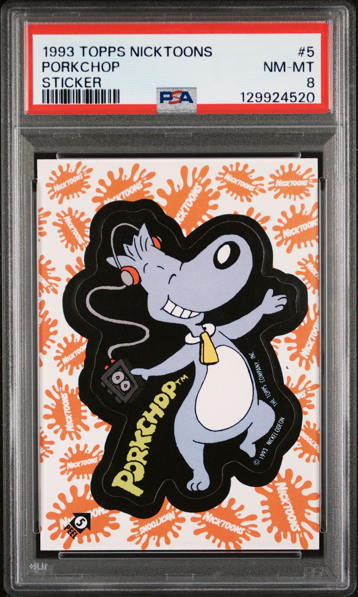 1993 Topps TOPPS NICKTOONS STICKERS #5 Porkchop front