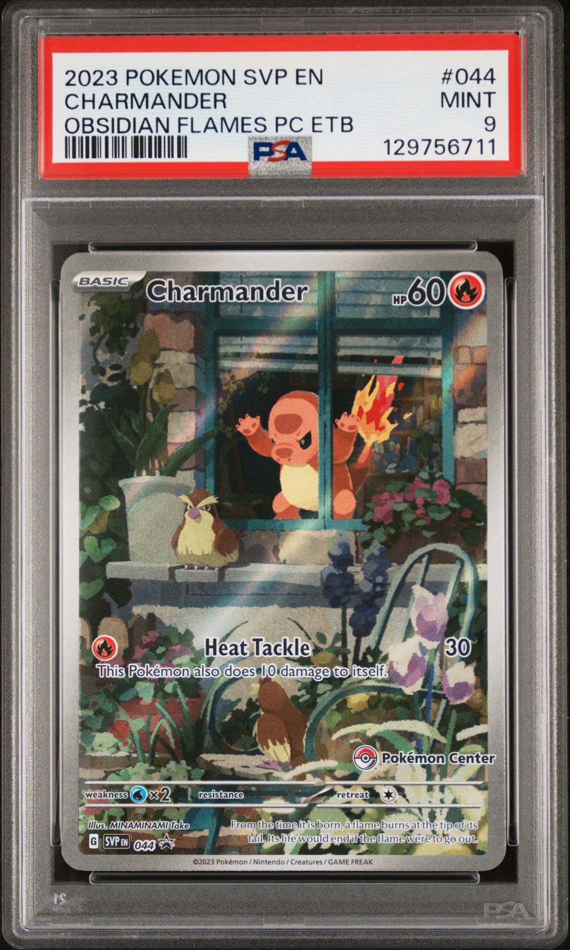 2023 Pokemon Svp En-Sv Black Star Promo Charmander #044 (Obsidian Flames Pc Etb) Mint 9 front