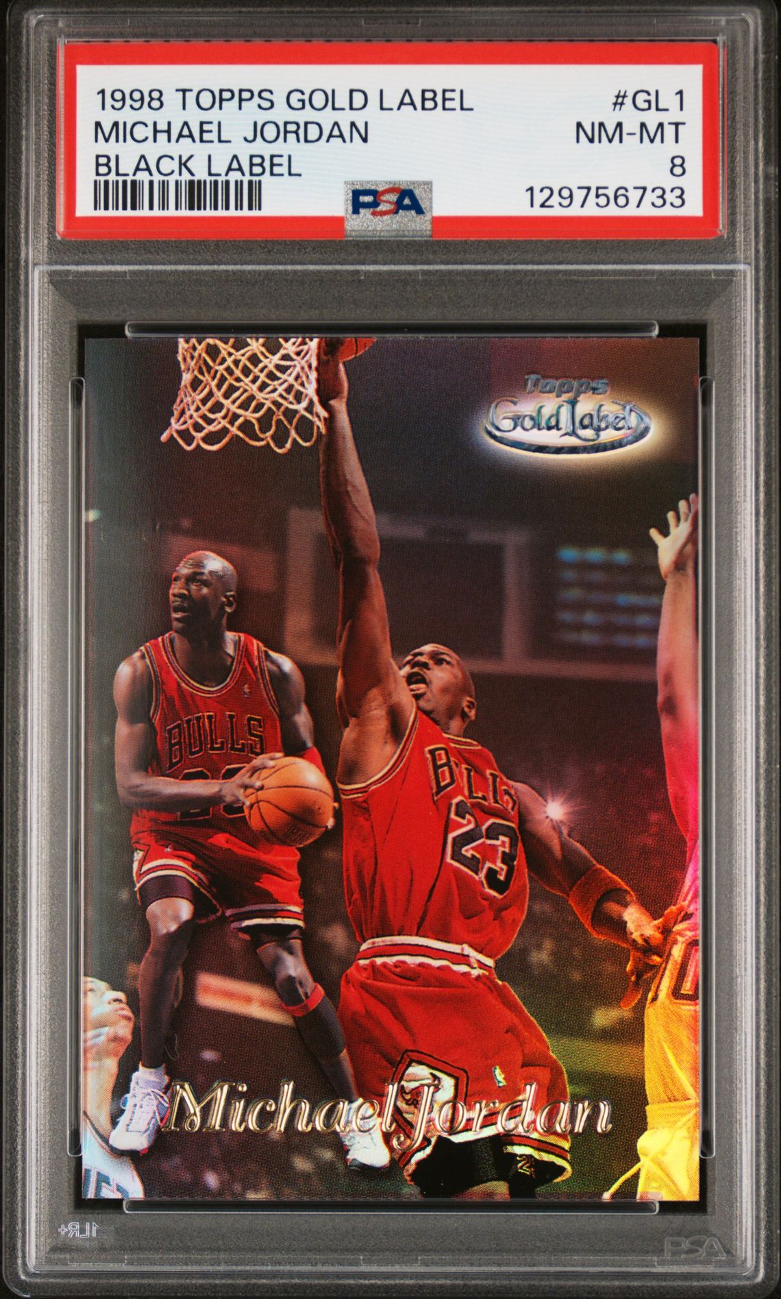 1998 Topps Gold Label Michael Jordan #Gl1 (Black Label) Nm-Mt 8 front