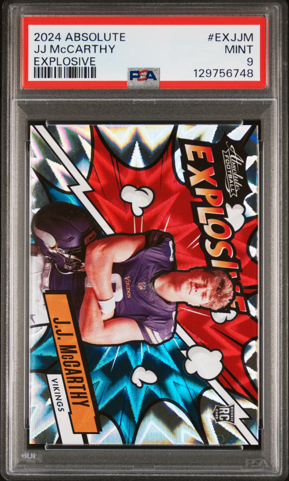 2024 Panini Absolute Explosive Jj Mccarthy #Exjjm Mint 9 front