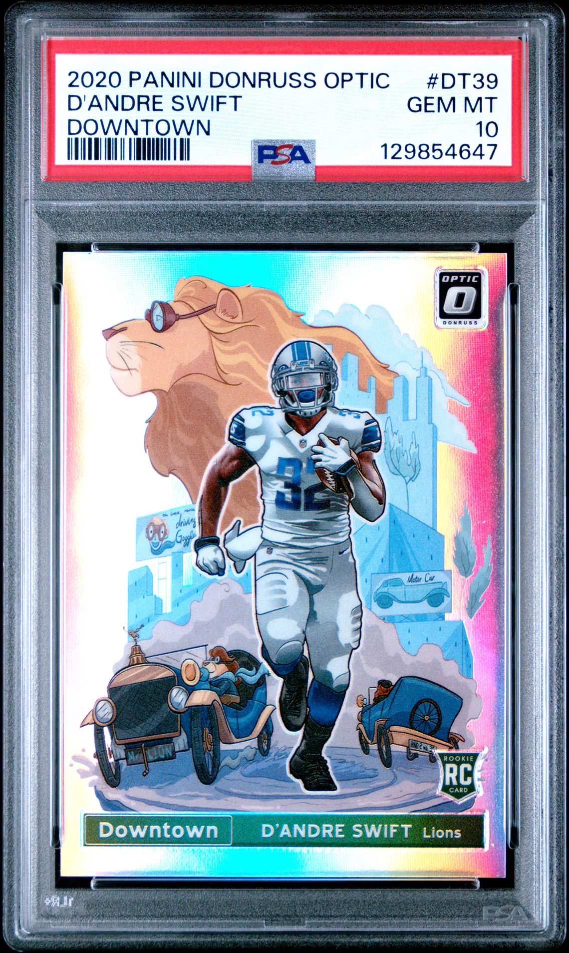 2020 PANINI DONRUSS OPTIC DOWNTOWN D'ANDRE SWIFT DOWNTOWN DT39 GEM MT 10 front