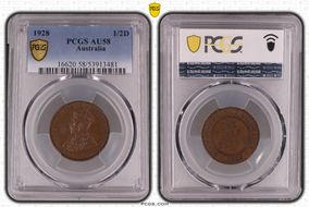 1928 1/2D AU58BN