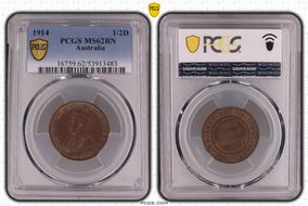 1914 1/2D MS62BN