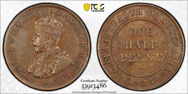 1925 1/2D AU55BN
