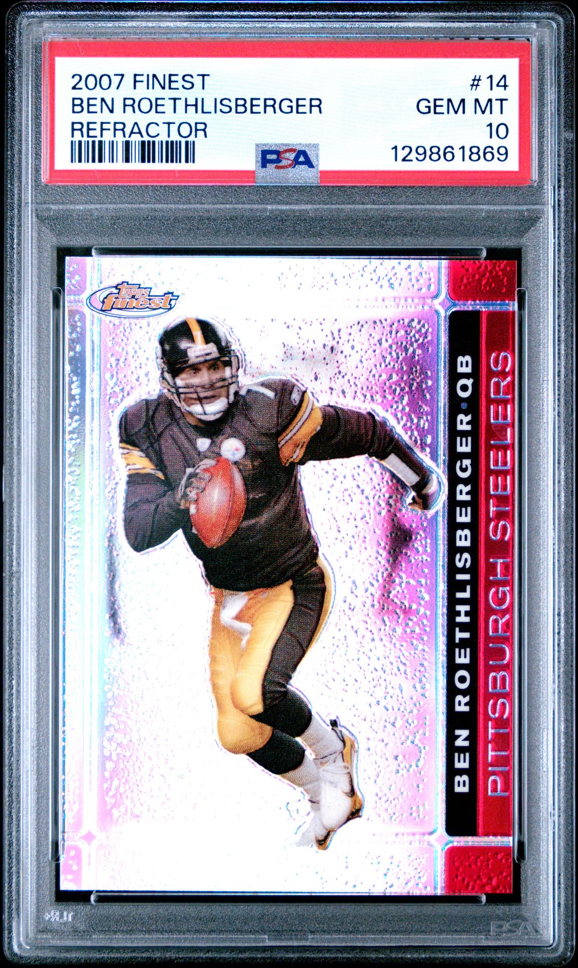 2007 Finest FINEST REFRACTOR #14 Ben Roethlisberger front