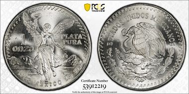 1982-Mo Onza Libertad Ag - DDO MS67