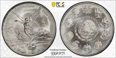 2000-Mo Onza Libertad Ag MS69