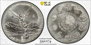 2001-Mo Onza Libertad Ag MS69