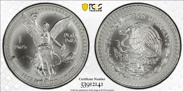 1992-Mo Onza Libertad Ag MS69