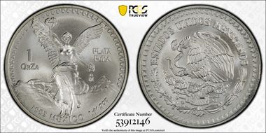 1993-Mo Onza Libertad Ag MS69