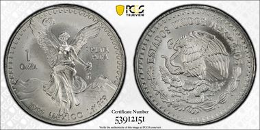 1995-Mo Onza Libertad Ag MS67