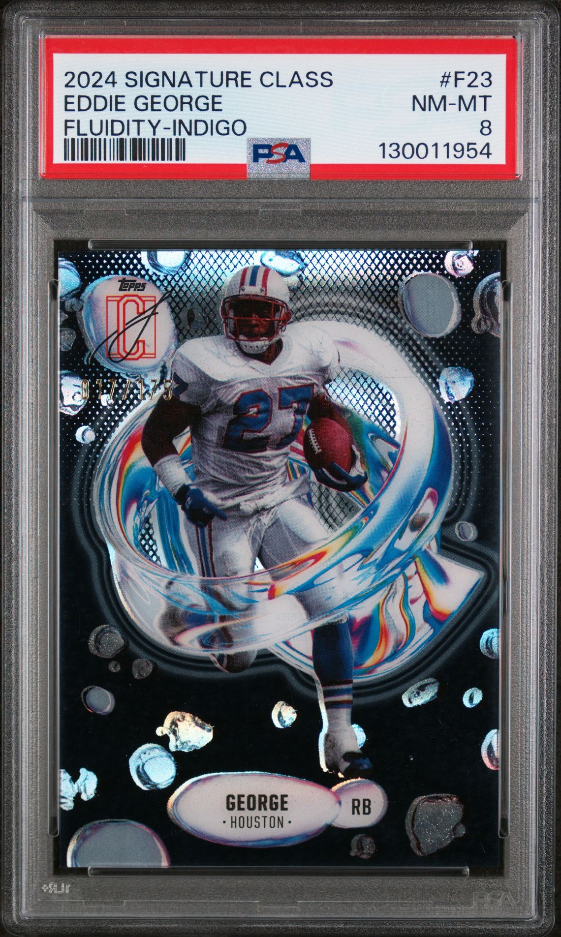 2024 Topps TOPPS SIGNATURE CLASS FLUIDITY INDIGO #F23 Eddie George front