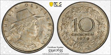 1929 10 Gr MS63