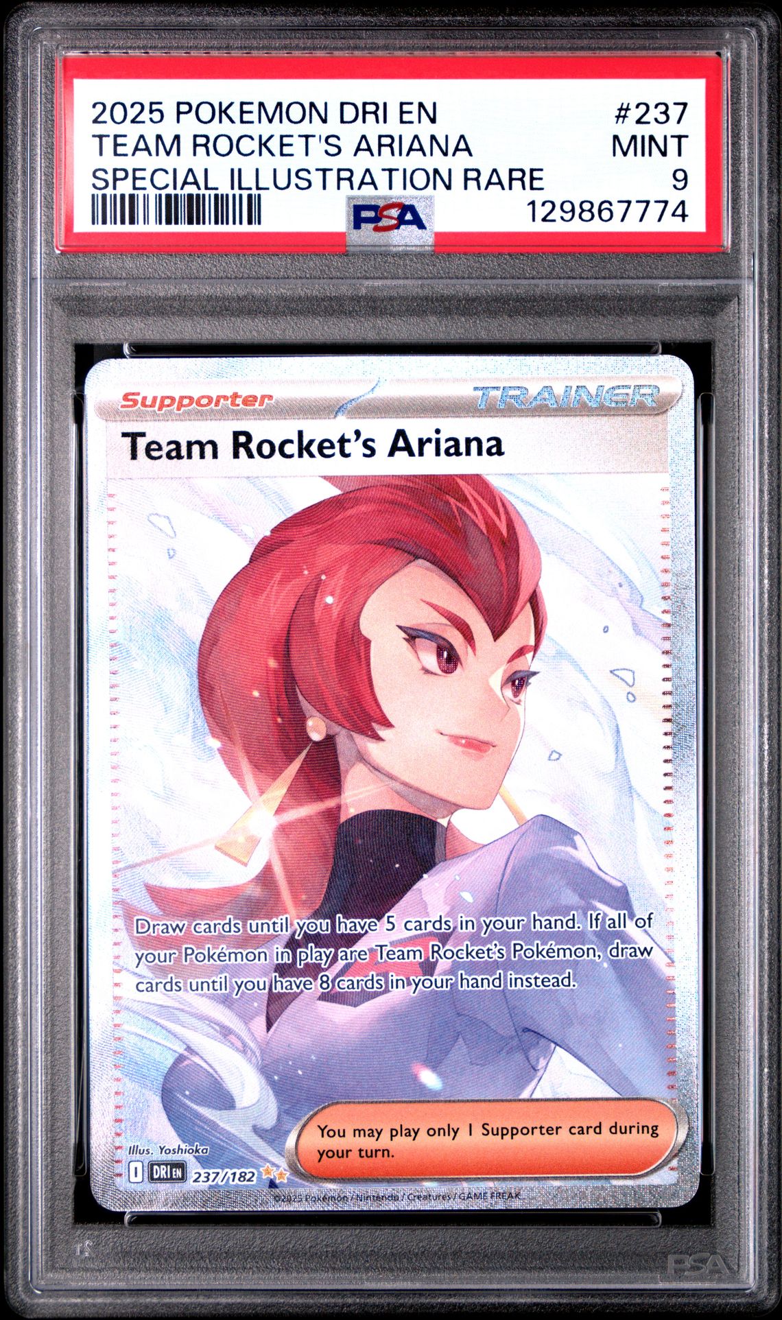 2025 Pokemon POKEMON DRI EN-DESTINED RIVALS SPECIAL ILLUSTRATION RARE #237 Team Rocket's Ariana front