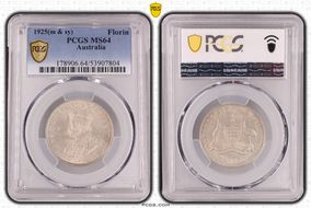 1925(m & sy) Florin MS64