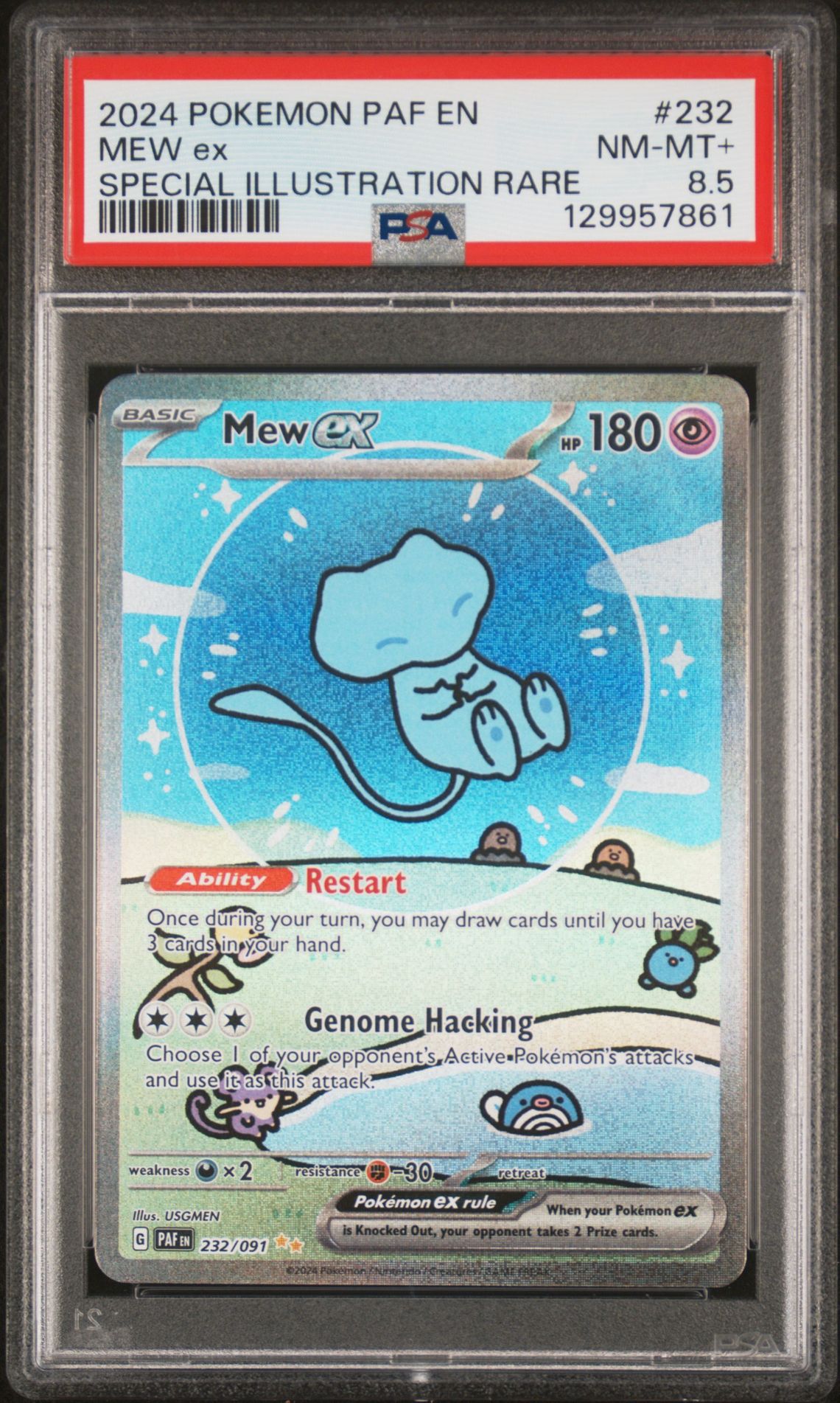 2024 Pokemon Paf En-Paldean Fates Mew Ex #232 (Special Illustration Rare) Nm-Mt+ 8.5 front