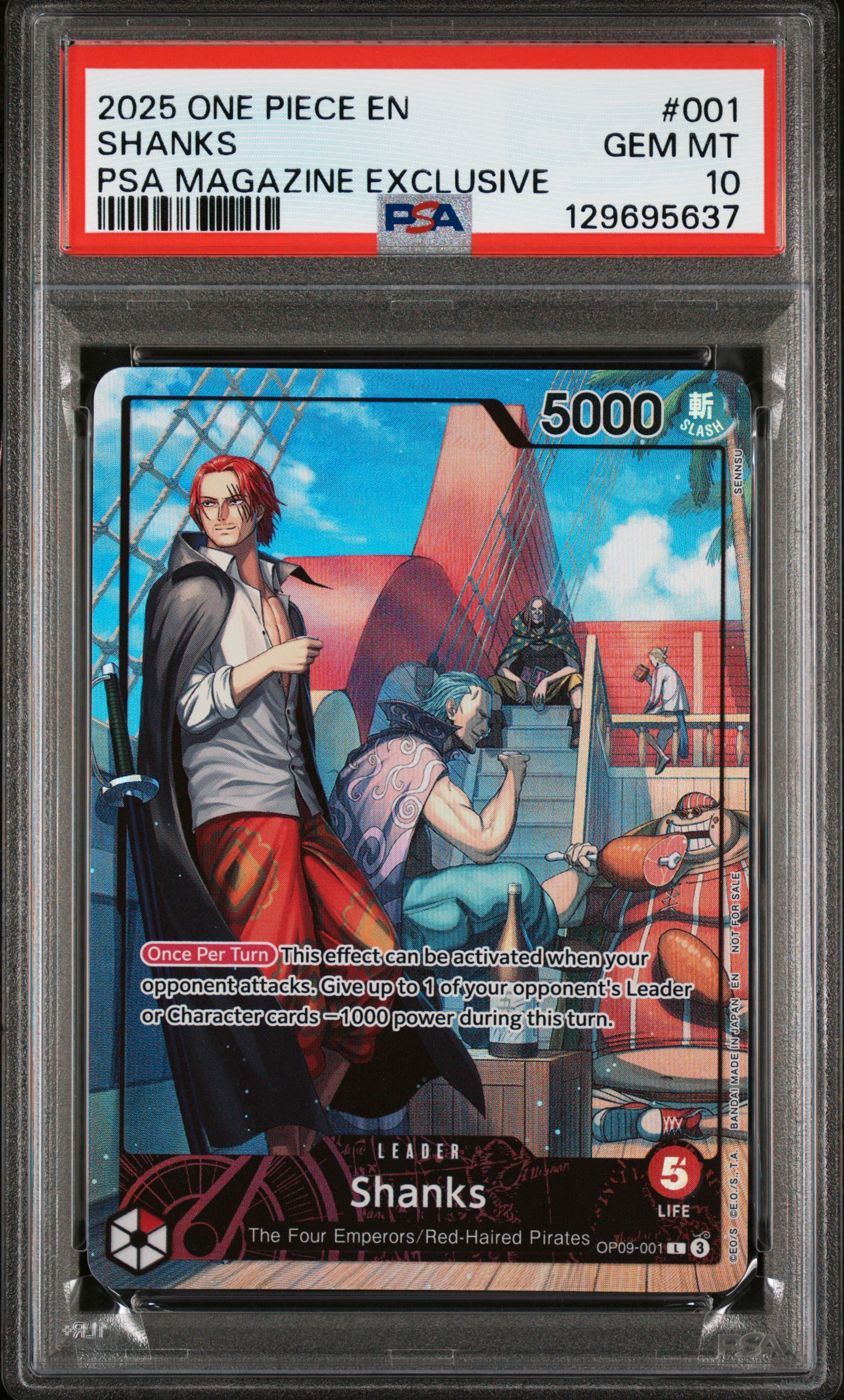 2025 #001 Shanks PSA 10 One Piece Promos