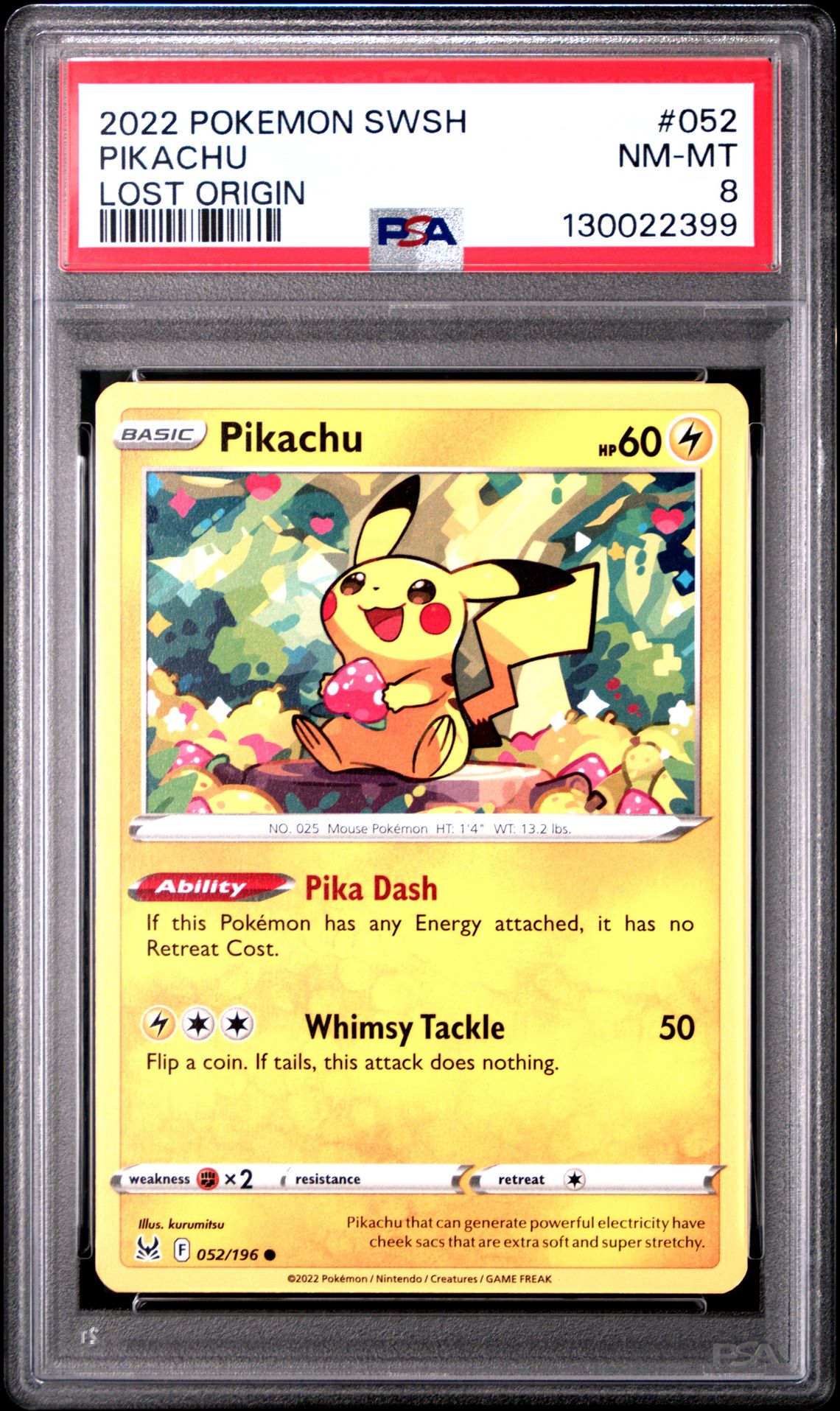 2022 Pokemon Sword & Shield Lost Origin Pikachu #052 (Lost Origin) Nm-Mt 8 front