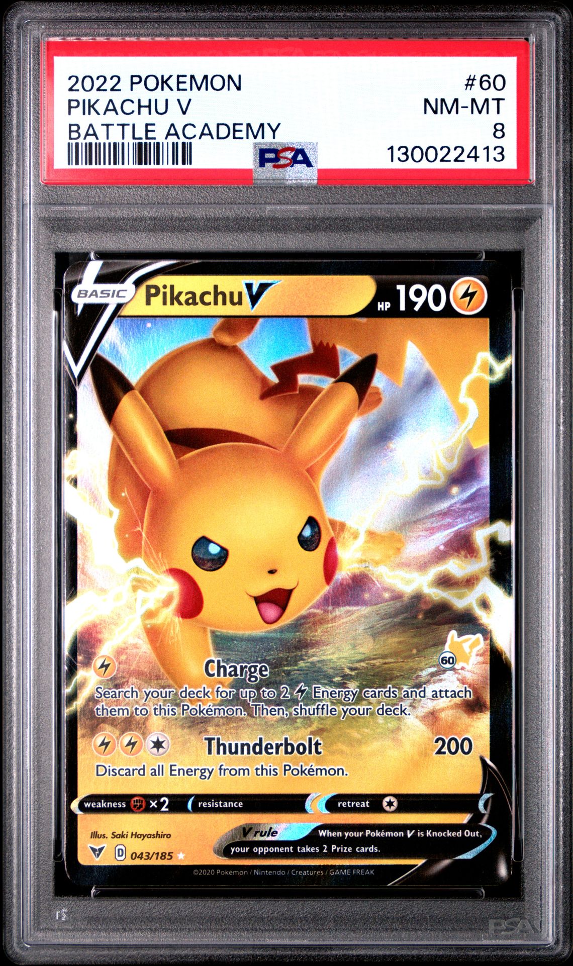 2022 Pokemon Battle Academy Pikachu V #60 Nm-Mt 8 front