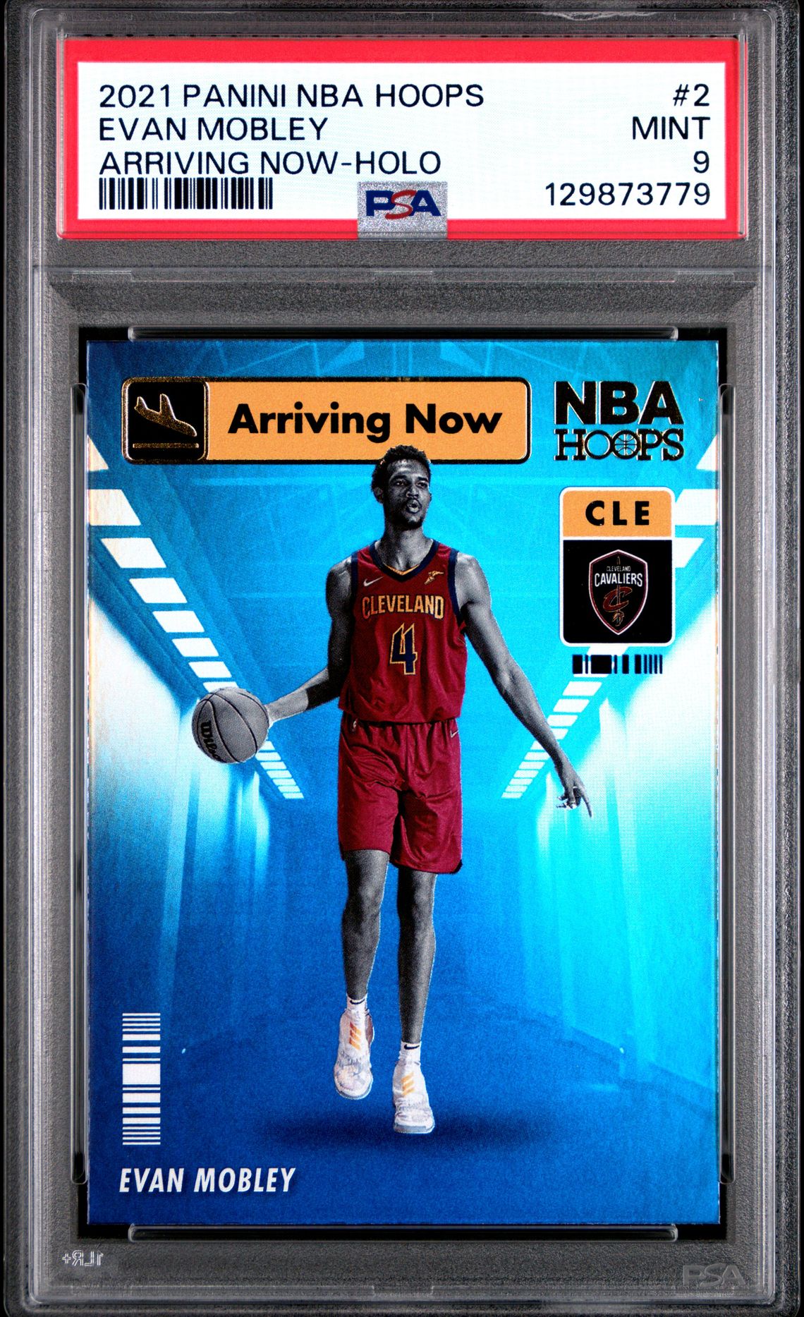2021 Panini Nba Hoops Arriving Now Evan Mobley #2 (Arriving Now-Holo) Mint 9 front