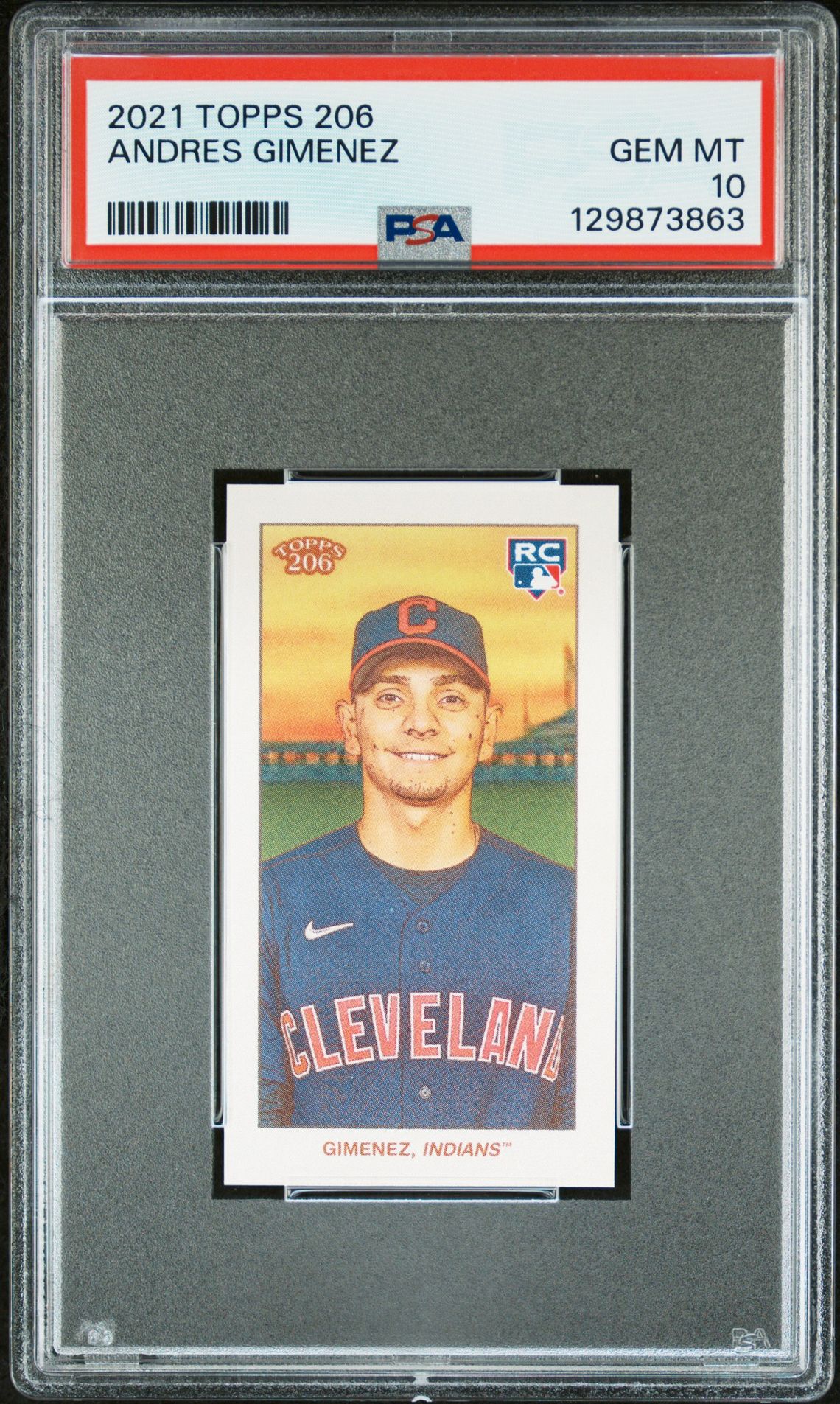 2021 Topps 206 Andres Gimenez Gem Mt 10 front