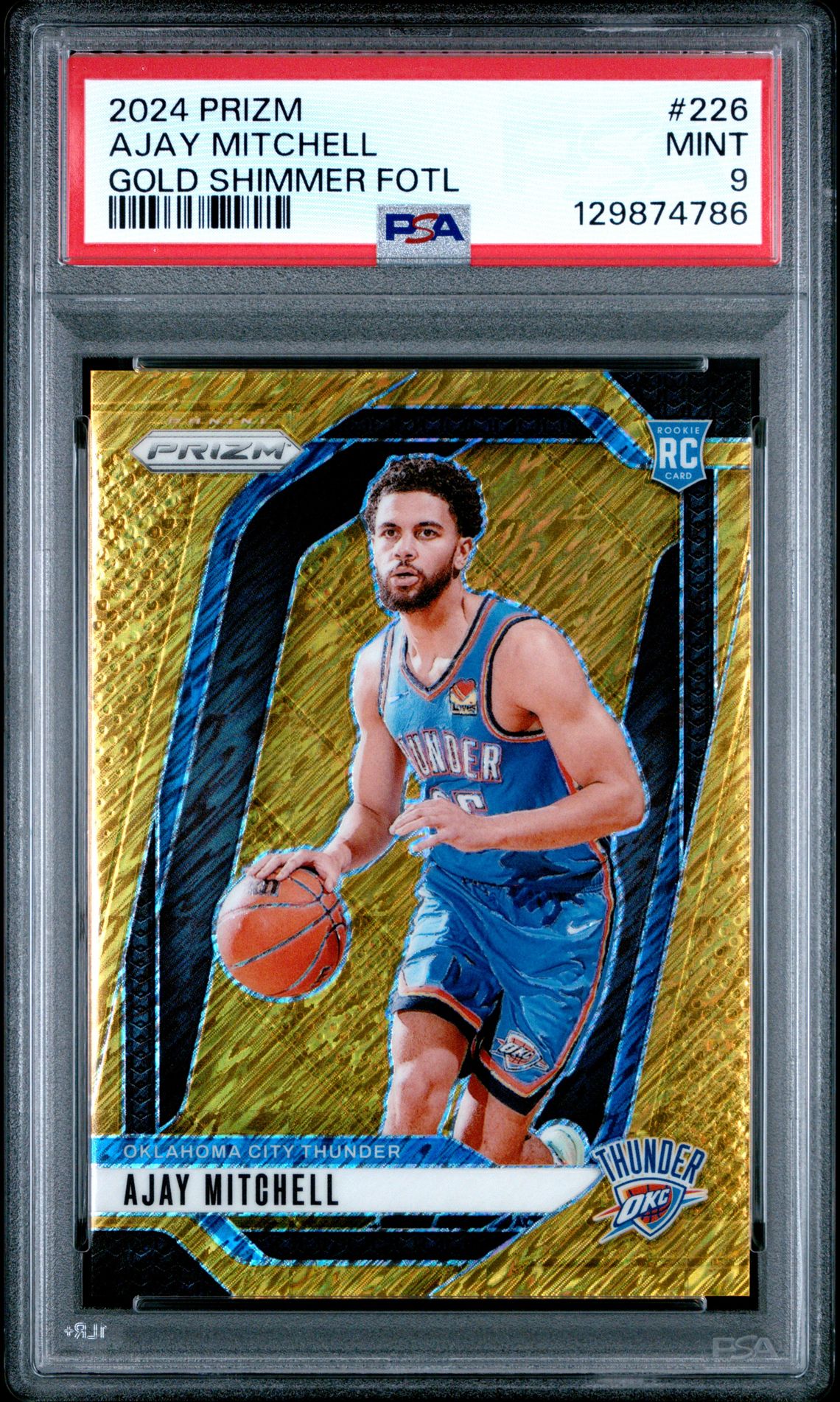 2024 Panini PANINI PRIZM GOLD SHIMMER FOTL #226 Ajay Mitchell front