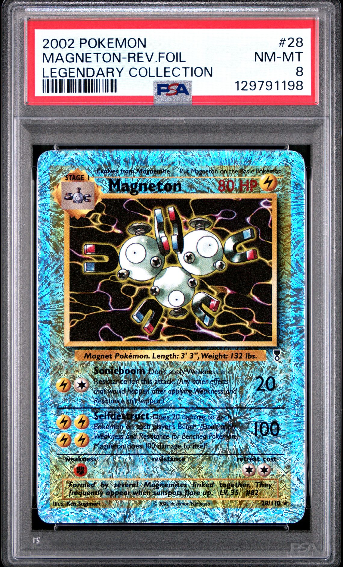 2002 Pokemon POKEMON LEGENDARY COLLECTION #28 Magneton-Rev.Foil front
