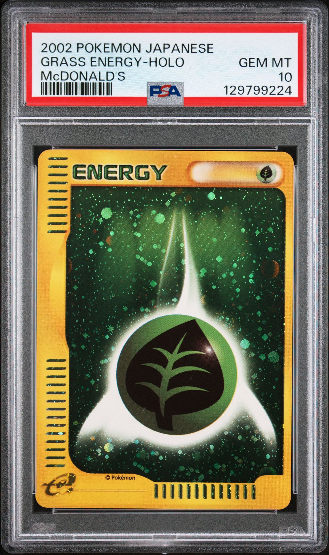 2002 Pokemon POKEMON JAPANESE McDONALD'S Grass Energy-Holo front