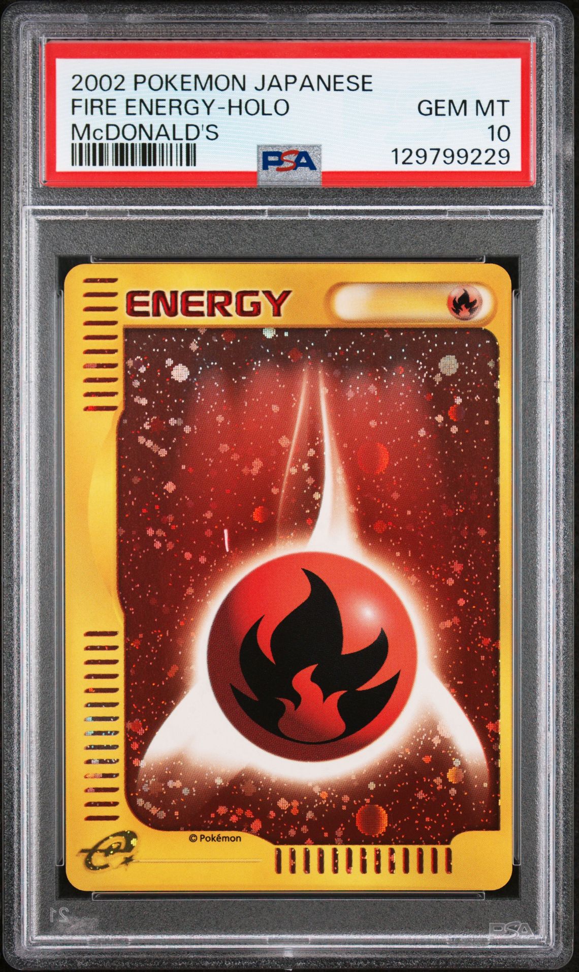 2002 Pokemon POKEMON JAPANESE MCDONALD'S Fire Energy-Holo front