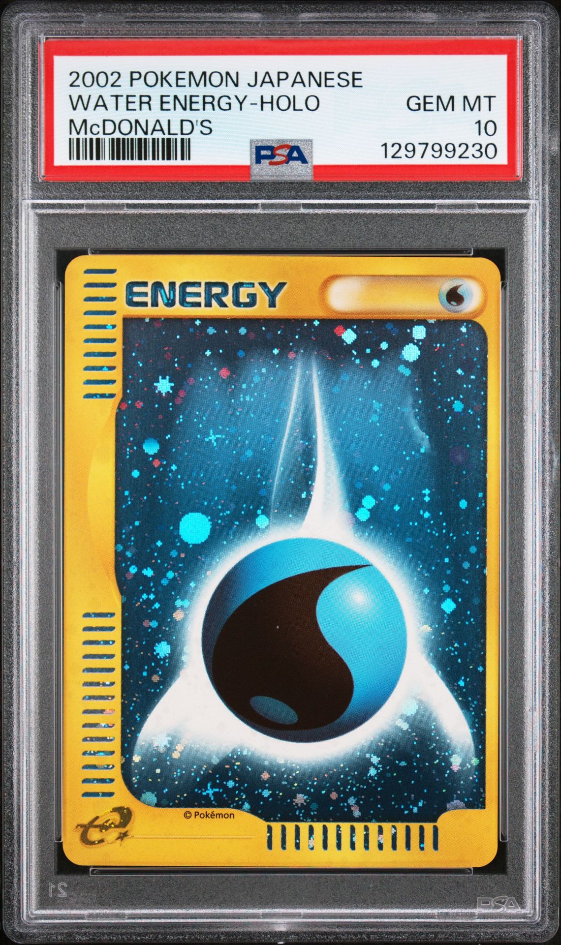 2002 Pokemon POKEMON JAPANESE MCDONALD'S Water Energy-Holo front