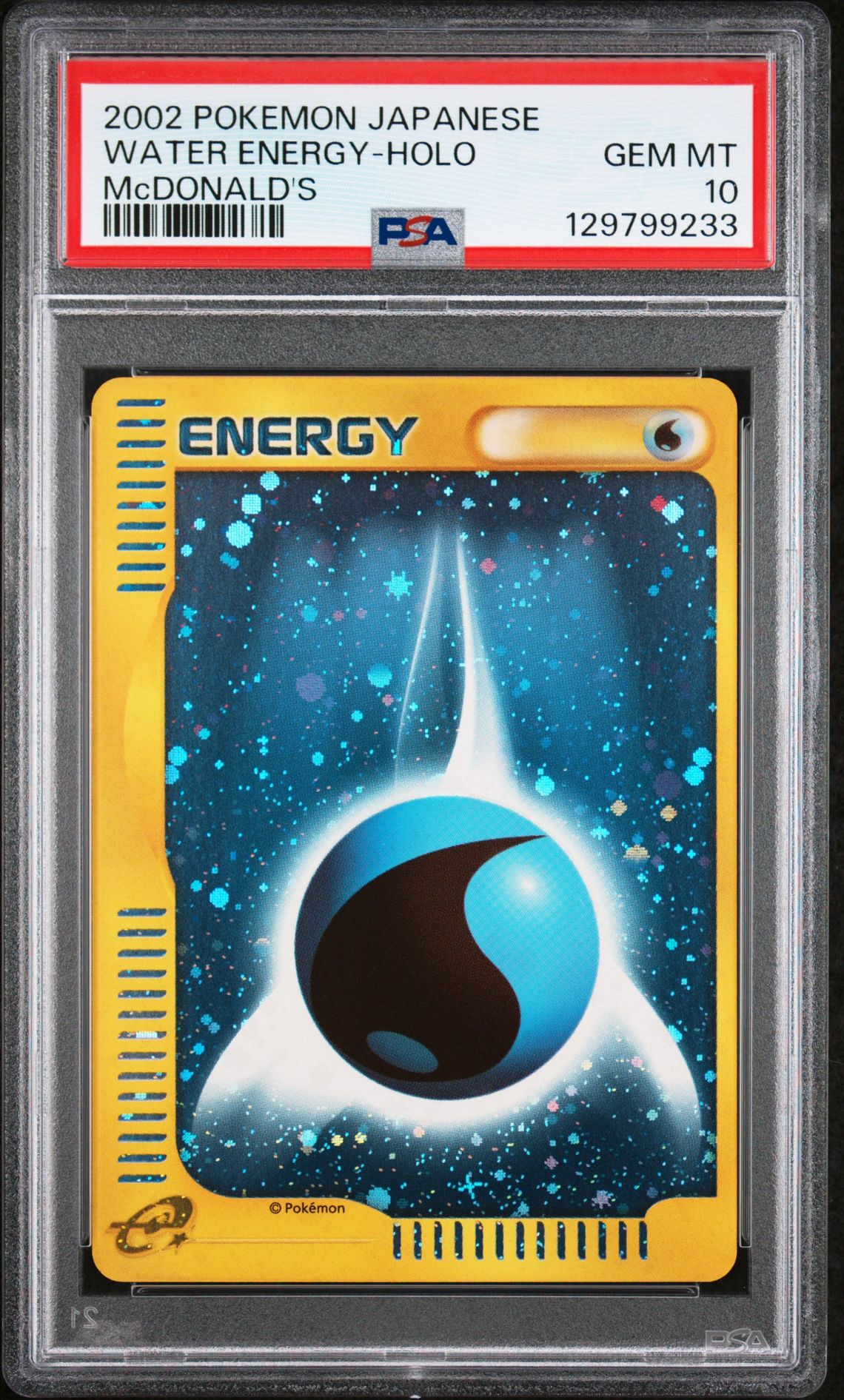 2002 Pokemon POKEMON JAPANESE MCDONALD'S Water Energy-Holo front