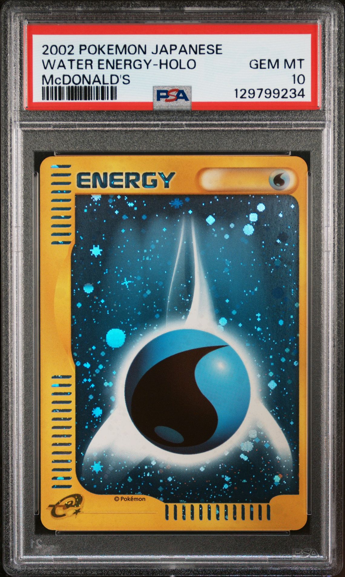 2002 Pokemon McDonald's Promo Water Energy-Holo front