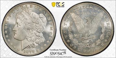 1878 7/8TF $1 Strong MS65+