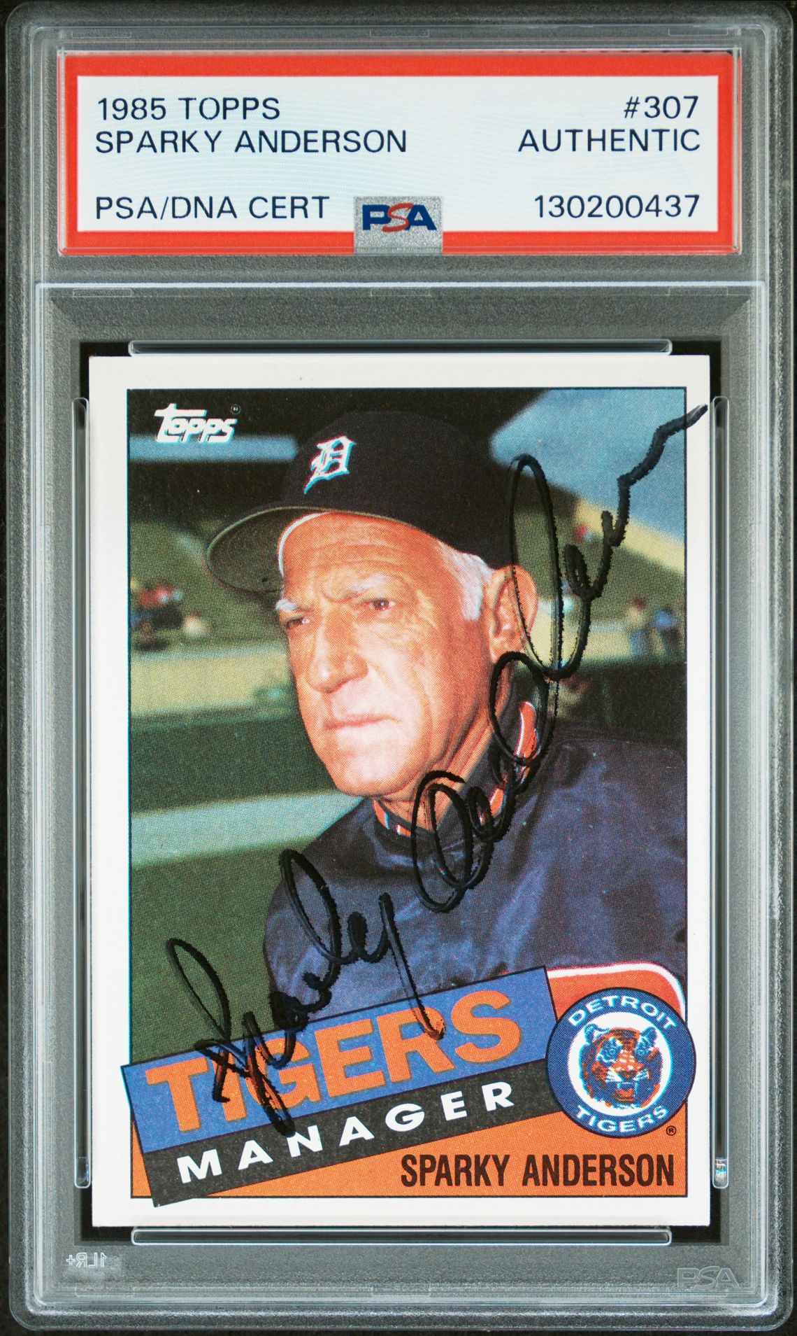 1985 Topps Sparky Anderson #307 N0: Authentic front