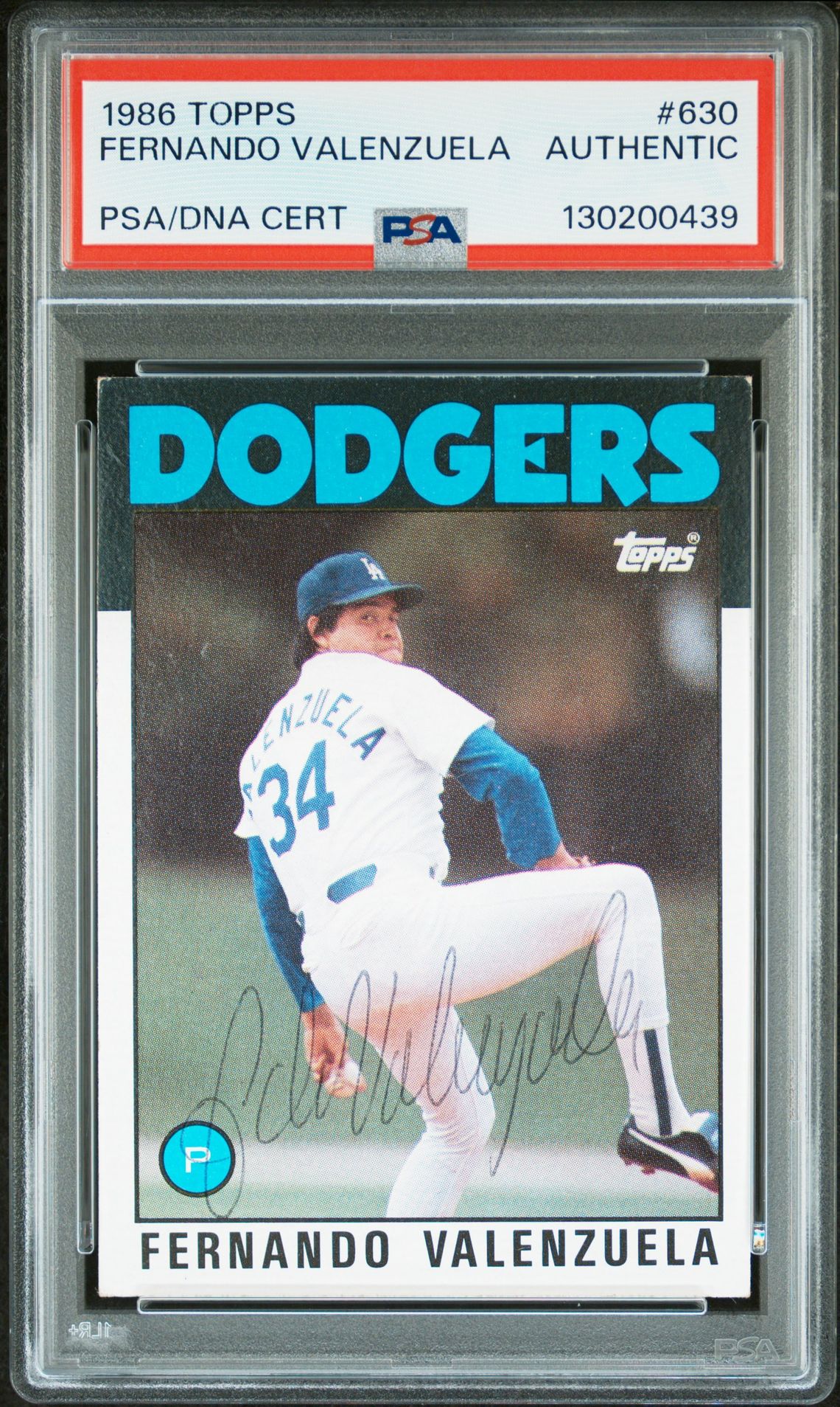 1986 Topps Fernando Valenzuela #630 N0: Authentic front