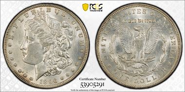 1896-O $1 AU58