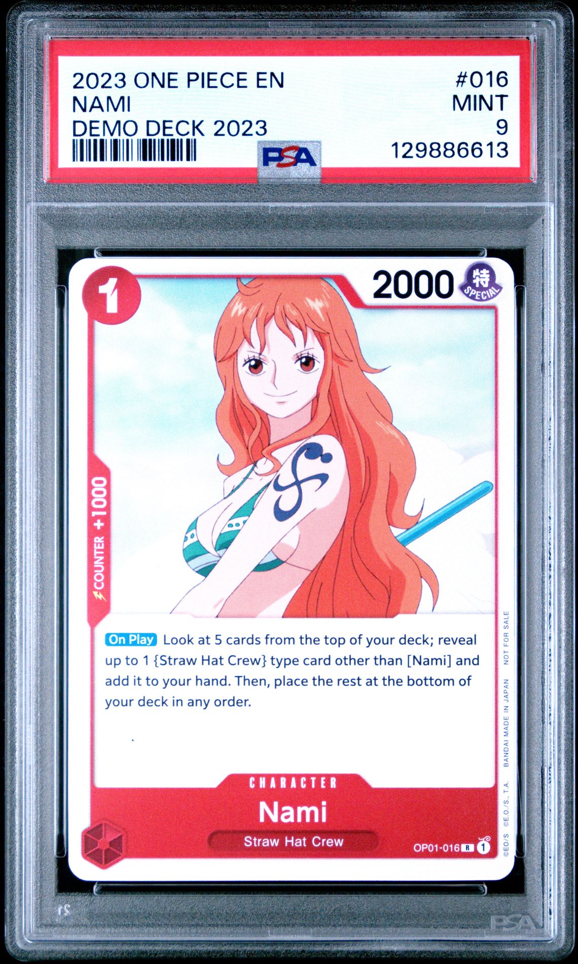 2023 One Piece Demo Deck 2023 Nami #016 (Demo Deck 2023) Mint 9 front