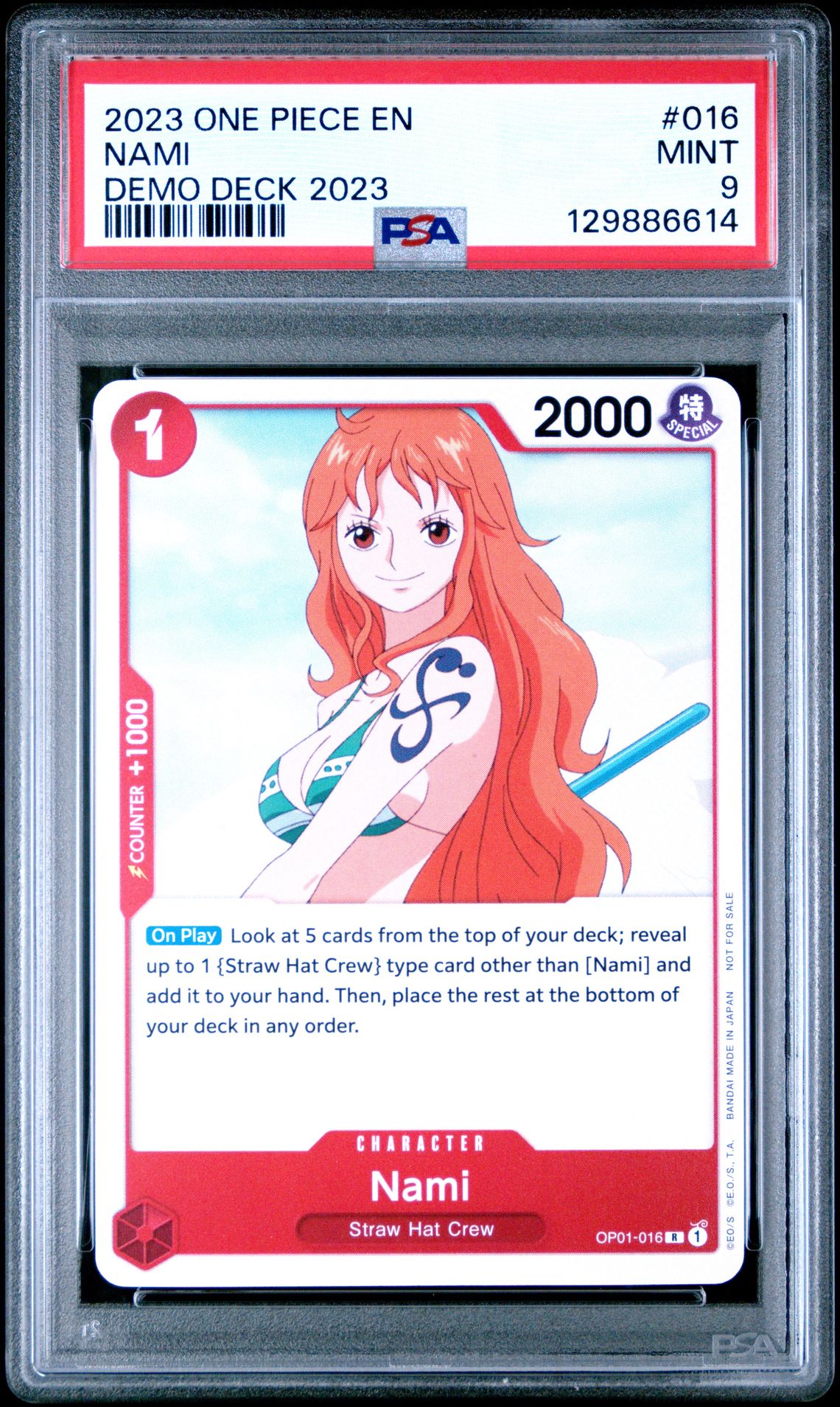 2023 One Piece Demo Deck 2023 Nami #016 (Demo Deck 2023) Mint 9 front