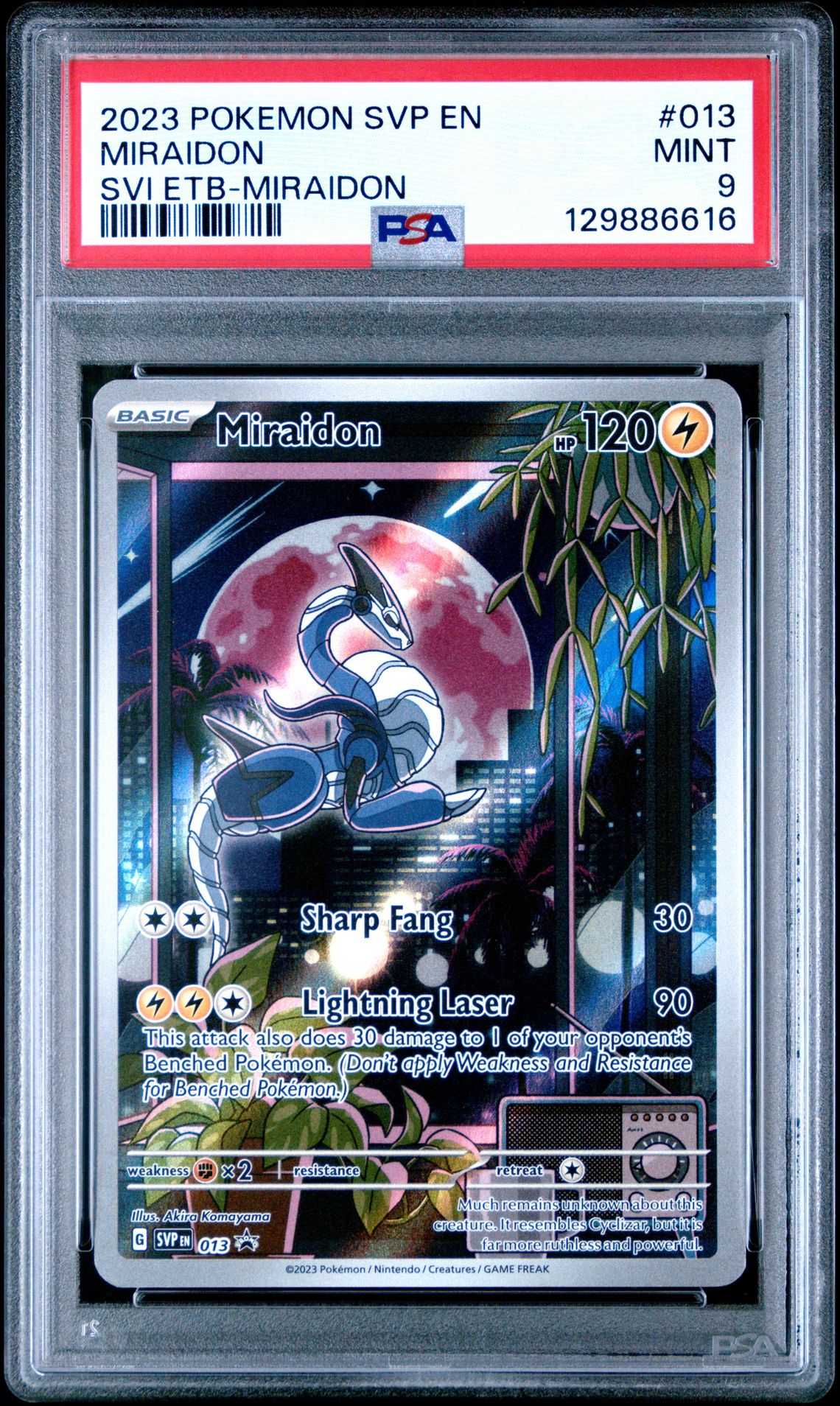 2023 Pokemon Svp En-Sv Black Star Promo Miraidon #013 (Svi Etb-Miraidon) Mint 9 front