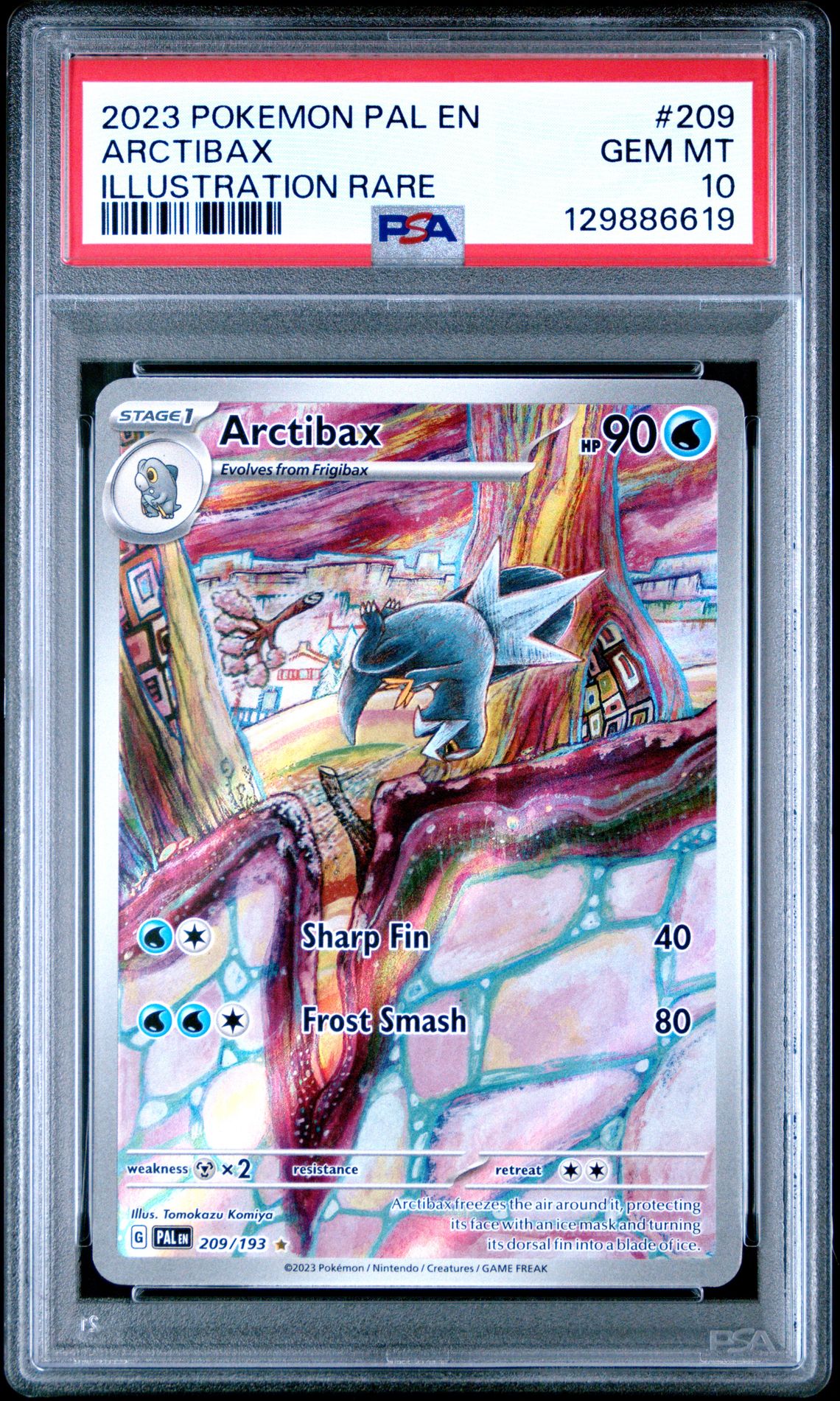 2023 Pokemon Pal En-Paldea Evolved Arctibax #209 (Illustration Rare) Gem Mt 10 front