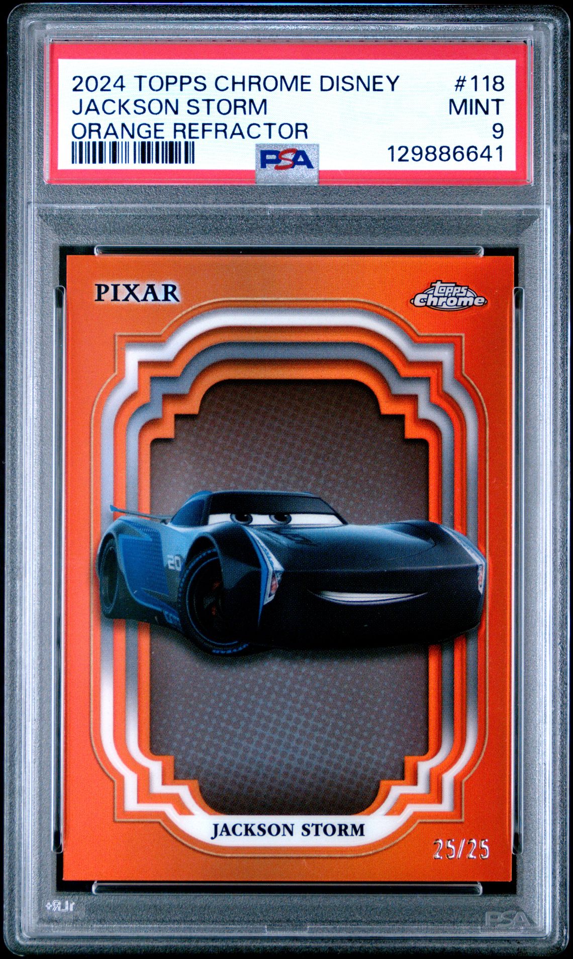 2024 Topps Chrome Disney Jackson Storm #118 (Orange Refractor) Mint 9 front